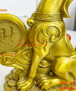 Tượng Chó Chữ Phúc Bằng Đồng Phong Thủy