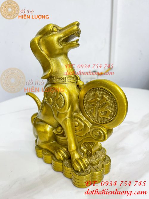 Tượng Chó Chữ Phúc Bằng Đồng Phong Thủy