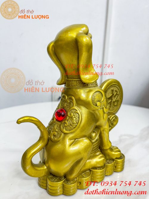 Tượng Chó Chữ Phúc Bằng Đồng Phong Thủy