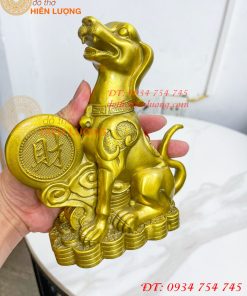 Tượng Chó Chữ Phúc Bằng Đồng Phong Thủy