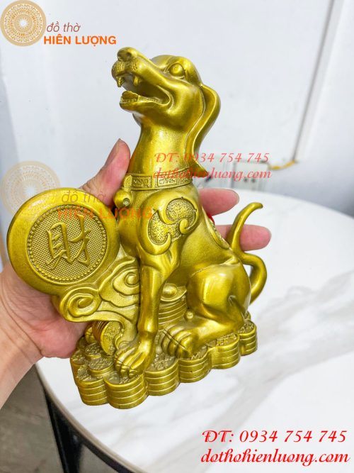 Tượng Chó Chữ Phúc Bằng Đồng Phong Thủy