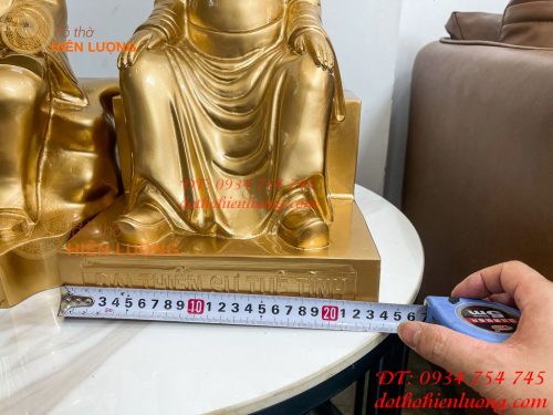 Tượng Lê Hữu Trác Và Thiền Sư Tuệ Tĩnh Bằng Đồng Đỏ Cao 42cm