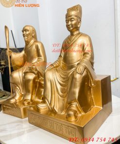 Tượng Lê Hữu Trác Và Thiền Sư Tuệ Tĩnh Bằng Đồng Đỏ Cao 42cm