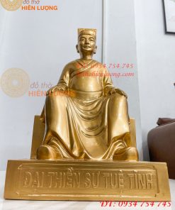 Tượng Đai Thiền Sư Tuệ Tĩnh Bằng Đồng Đỏ Cao 42cm