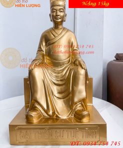 Tượng Đai Thiền Sư Tuệ Tĩnh Bằng Đồng Đỏ Cao 42cm