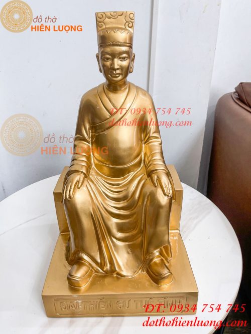 Tượng Đai Thiền Sư Tuệ Tĩnh Bằng Đồng Đỏ Cao 42cm