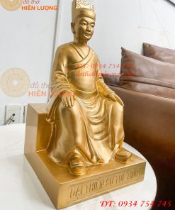 Tượng Đai Thiền Sư Tuệ Tĩnh Bằng Đồng Đỏ Cao 42cm