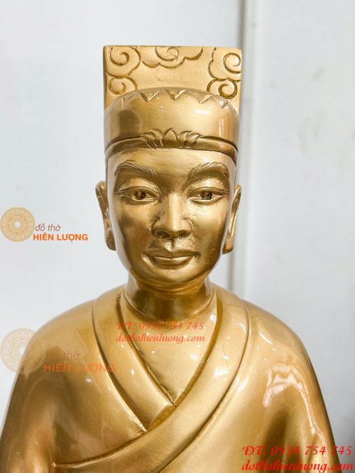 Tượng Đai Thiền Sư Tuệ Tĩnh Bằng Đồng Đỏ Cao 42cm