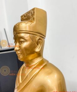 Tượng Đai Thiền Sư Tuệ Tĩnh Bằng Đồng Đỏ Cao 42cm