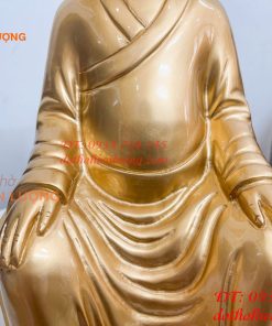 Tượng Đai Thiền Sư Tuệ Tĩnh Bằng Đồng Đỏ Cao 42cm