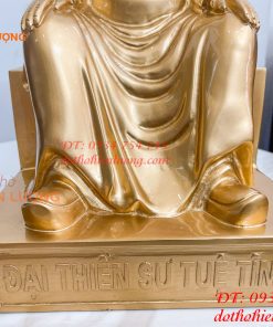 Tượng Đai Thiền Sư Tuệ Tĩnh Bằng Đồng Đỏ Cao 42cm