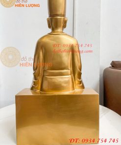 Tượng Đai Thiền Sư Tuệ Tĩnh Bằng Đồng Đỏ Cao 42cm