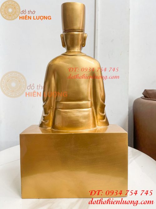 Tượng Đai Thiền Sư Tuệ Tĩnh Bằng Đồng Đỏ Cao 42cm