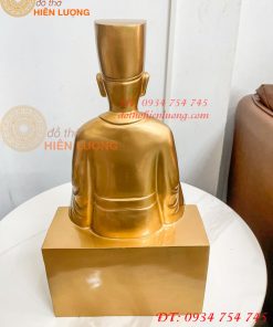 Tượng Đai Thiền Sư Tuệ Tĩnh Bằng Đồng Đỏ Cao 42cm
