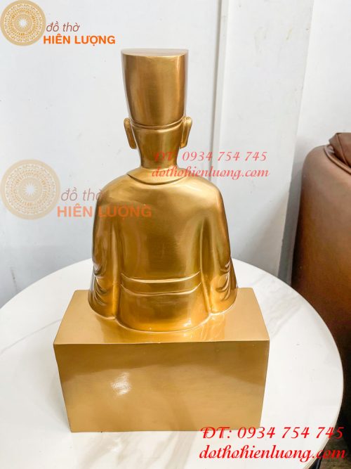 Tượng Đai Thiền Sư Tuệ Tĩnh Bằng Đồng Đỏ Cao 42cm