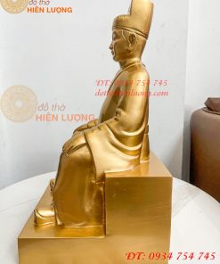 Tượng Đai Thiền Sư Tuệ Tĩnh Bằng Đồng Đỏ Cao 42cm