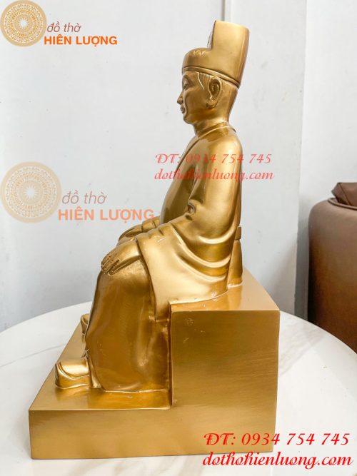 Tượng Đai Thiền Sư Tuệ Tĩnh Bằng Đồng Đỏ Cao 42cm