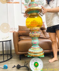 Đôi Đèn Bằng Đồng Pháp Lam Cao 95cm