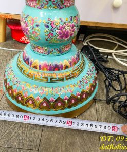 Đôi Đèn Bằng Đồng Pháp Lam Cao 95cm