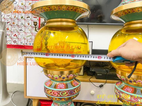 Đôi Đèn Bằng Đồng Pháp Lam Cao 95cm
