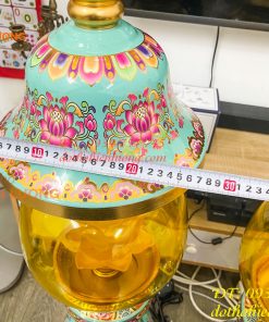 Đôi Đèn Bằng Đồng Pháp Lam Cao 95cm