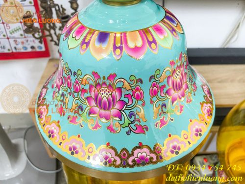 Đôi Đèn Bằng Đồng Pháp Lam Cao 95cm