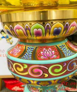 Đôi Đèn Bằng Đồng Pháp Lam Cao 95cm