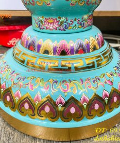 Đôi Đèn Bằng Đồng Pháp Lam Cao 95cm
