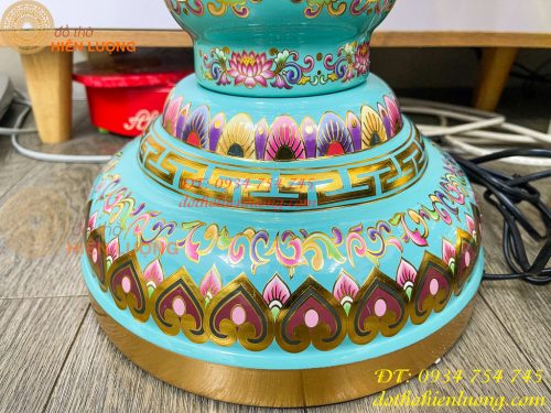 Đôi Đèn Bằng Đồng Pháp Lam Cao 95cm