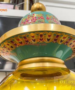 Đôi Đèn Bằng Đồng Pháp Lam Cao 95cm