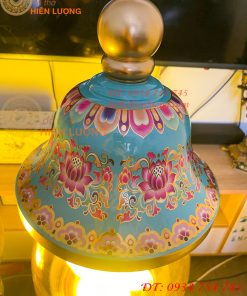 Đôi Đèn Bằng Đồng Pháp Lam Cao 95cm