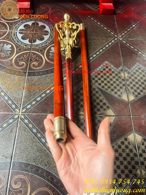 Gậy Tích Trượng Thân Gỗ Hương Đỏ