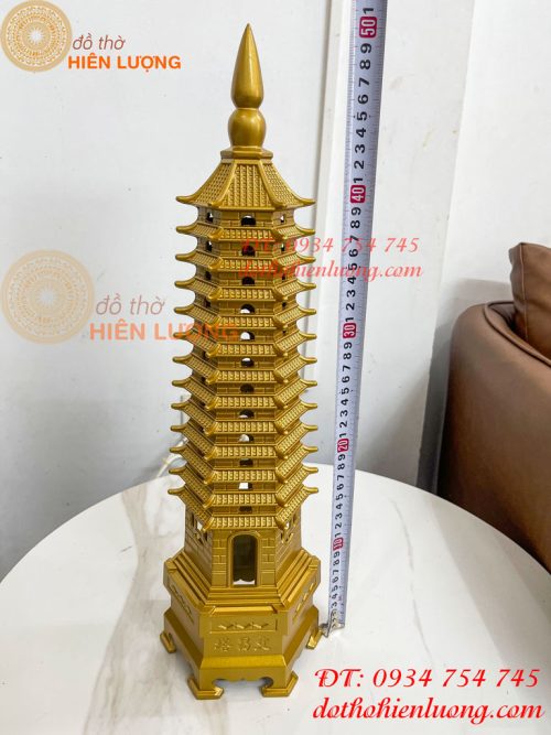 Tháp Văn Xương Cao 50cm 13 Tầng Bằng Đồng Phong Thủy