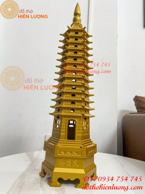 Tháp Văn Xương Cao 50cm 13 Tầng Bằng Đồng Phong Thủy