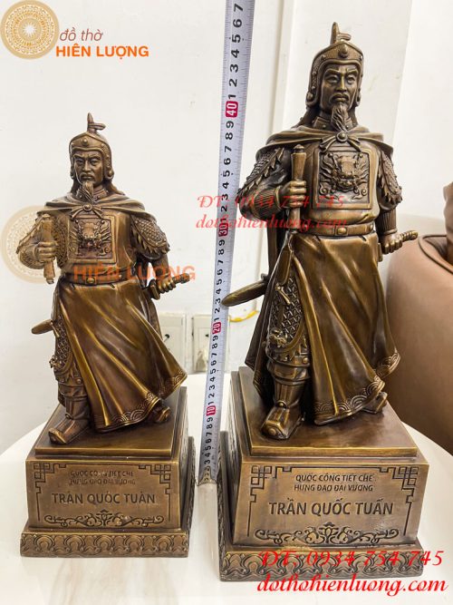 Tượng Trần Quốc Tuấn Mặc Áo Giáp Bằng Đồng Hun