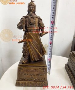 Tượng Trần Quốc Tuấn Mặc Áo Giáp Bằng Đồng Hun