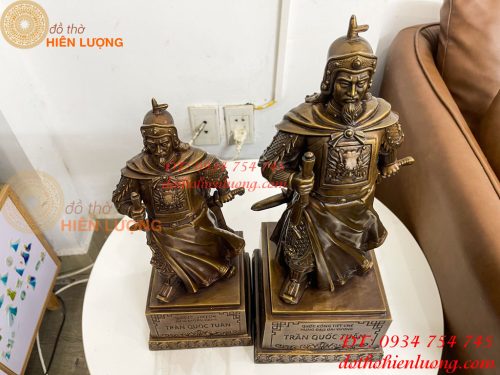 Tượng Trần Quốc Tuấn Mặc Áo Giáp Bằng Đồng Hun