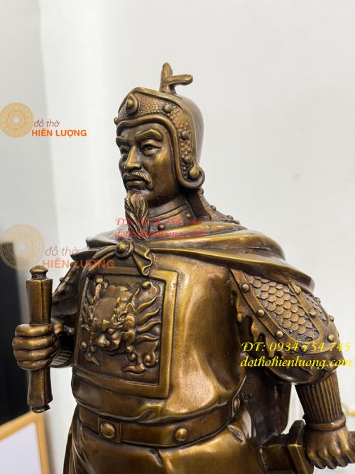 Tượng Trần Quốc Tuấn Mặc Áo Giáp Bằng Đồng Hun