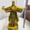 Tượng Khổng Minh Cao 35cm Đứng Đón Gió Bằng Đồng Vàng