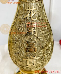 Đôi Lọ Hoa Cúc Dáng Củ Tỏi Bằng Đồng Thờ Cúng