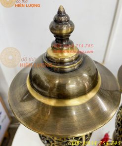 Đôi Đèn Đồng Quả Dứa Cao 45cm Màu Highligt