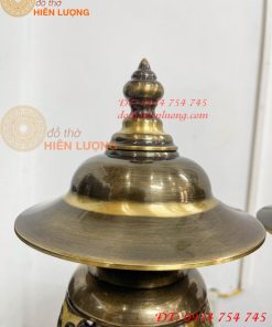 Đôi Đèn Đồng Quả Dứa Cao 45cm Màu Highligt
