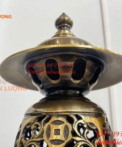 Đôi Đèn Đồng Quả Dứa Cao 45cm Màu Highligt