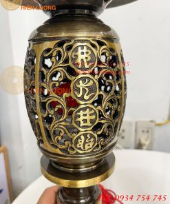 Đôi Đèn Đồng Quả Dứa Cao 45cm Màu Highligt