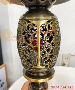 Đôi Đèn Đồng Quả Dứa Cao 45cm Màu Highligt