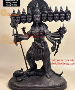 Tượng nữ thần Kali bằng đồng cao 42cm