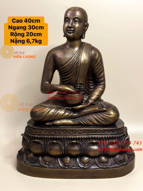 Tượng Phật Thái Thánh Tăng Sivaly Bằng Đồng Cao 40cm