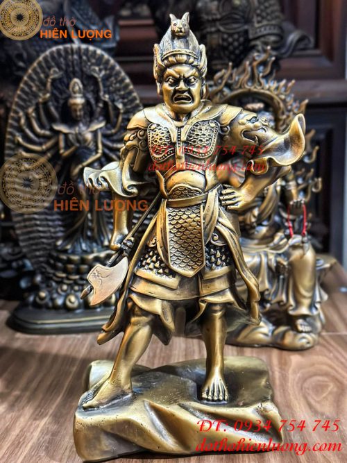 Thập Nhị Dược Xoa Thần Tướng Bằng Đồng Cao 30cm
