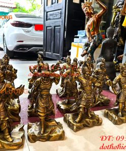 Thập Nhị Dược Xoa Thần Tướng Bằng Đồng Cao 30cm
