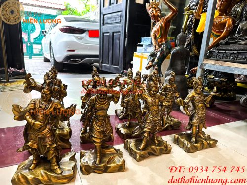 Thập Nhị Dược Xoa Thần Tướng Bằng Đồng Cao 30cm